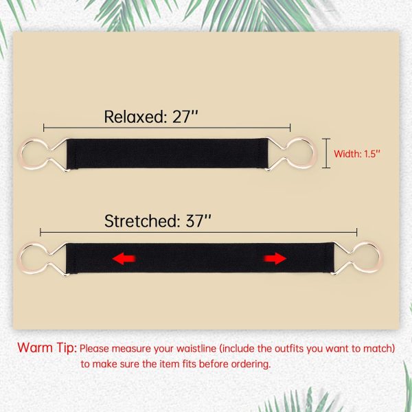 maikun 2 Pack Elastic Belts Women, Ladies Waist Belt for Dress with Fashion Gold Buckle for Jeans Dresses - Image 6