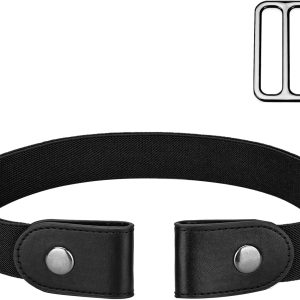 maikun No Buckle Women Men Stretch Belt, Invisible Elastic Belt for Jeans Pants Dresses