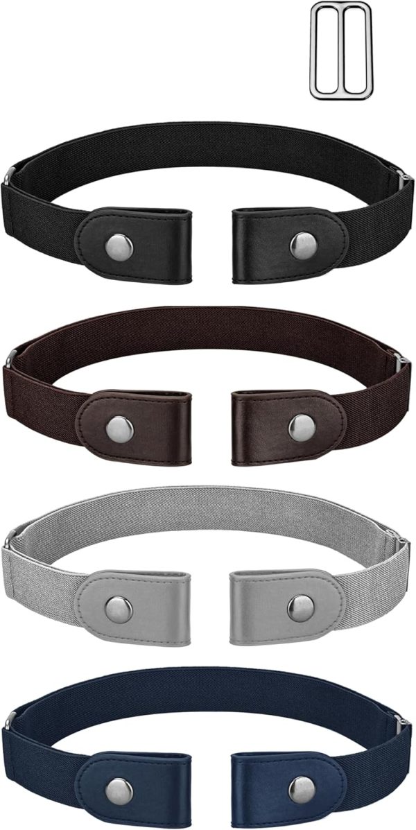 maikun No Buckle Women Men Stretch Belt, Invisible Elastic Belt for Jeans Pants Dresses - Image 8