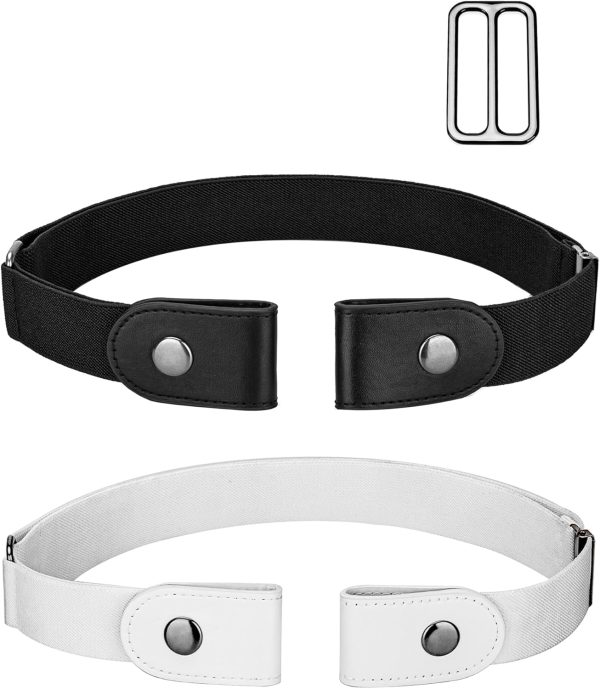 maikun No Buckle Women Men Stretch Belt, Invisible Elastic Belt for Jeans Pants Dresses - Image 16