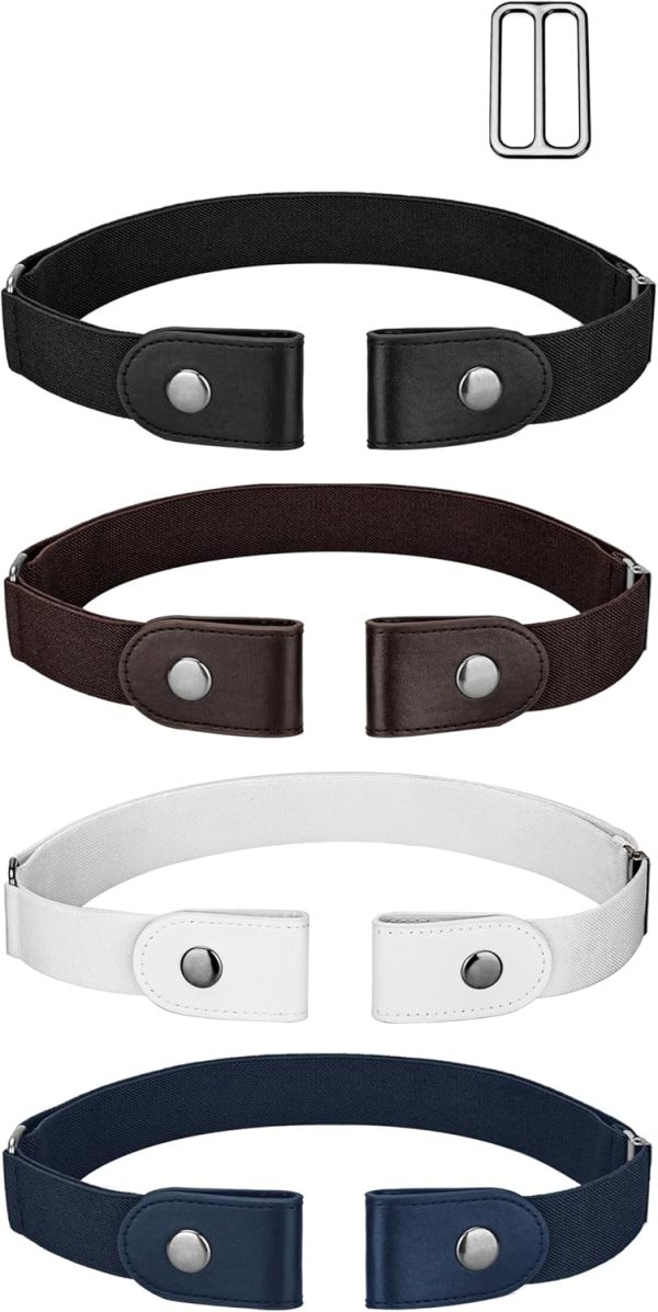 maikun No Buckle Women Men Stretch Belt, Invisible Elastic Belt for Jeans Pants Dresses - Image 22