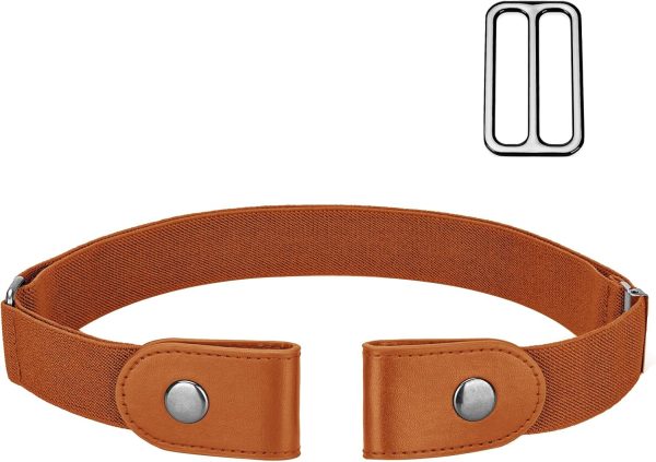 maikun No Buckle Women Men Stretch Belt, Invisible Elastic Belt for Jeans Pants Dresses - Image 26