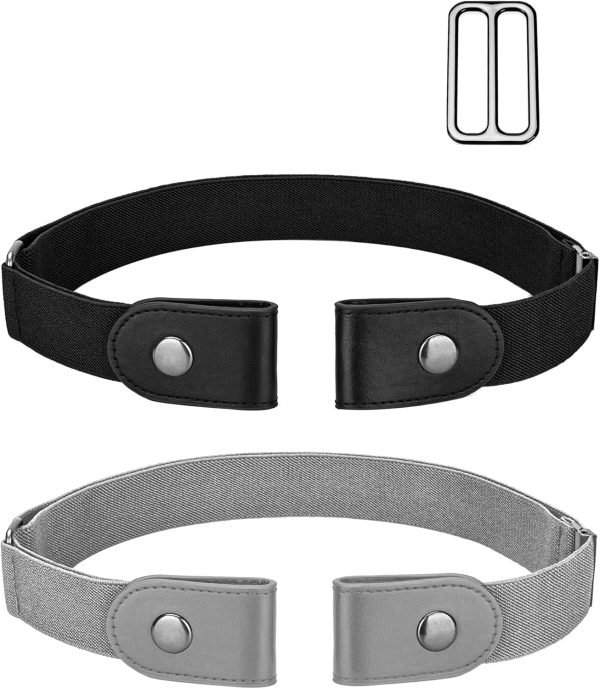 maikun No Buckle Women Men Stretch Belt, Invisible Elastic Belt for Jeans Pants Dresses - Image 30