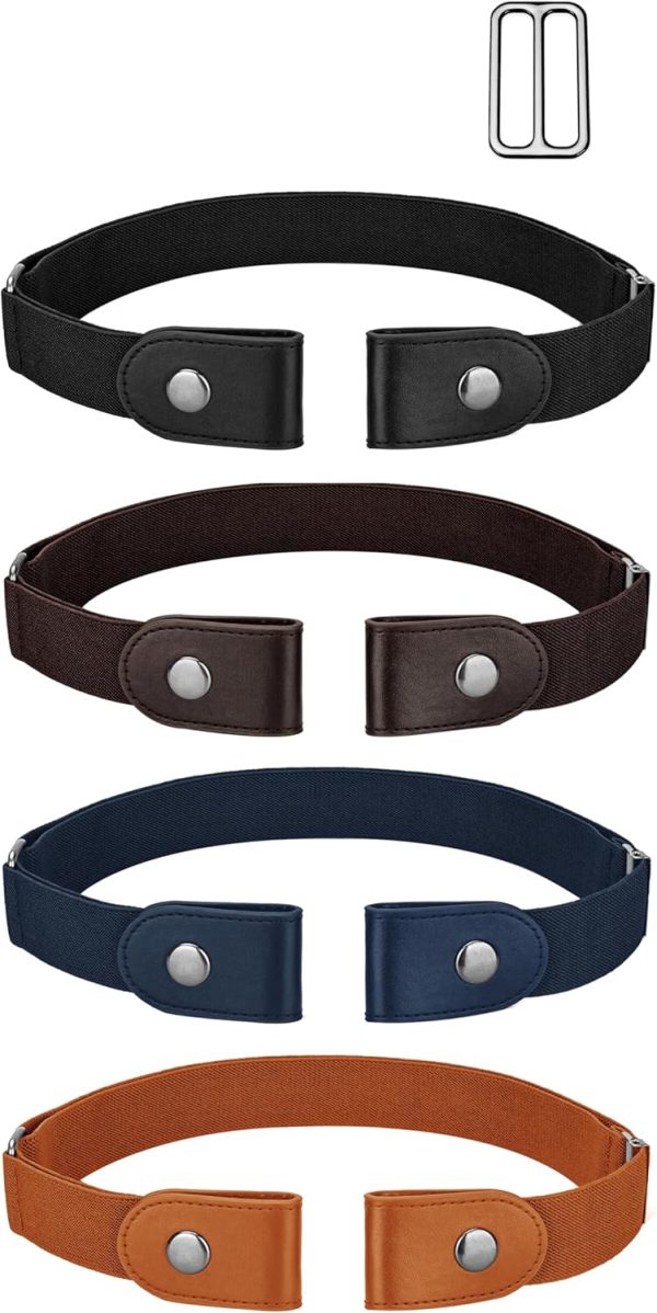 maikun No Buckle Women Men Stretch Belt, Invisible Elastic Belt for Jeans Pants Dresses - Image 32