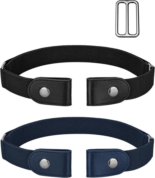 maikun No Buckle Women Men Stretch Belt, Invisible Elastic Belt for Jeans Pants Dresses - Image 33