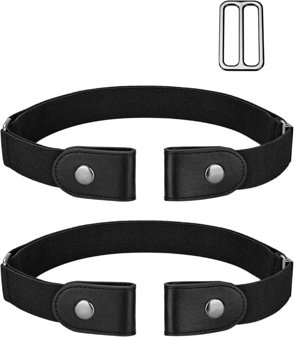 maikun No Buckle Women Men Stretch Belt, Invisible Elastic Belt for Jeans Pants Dresses - Image 34