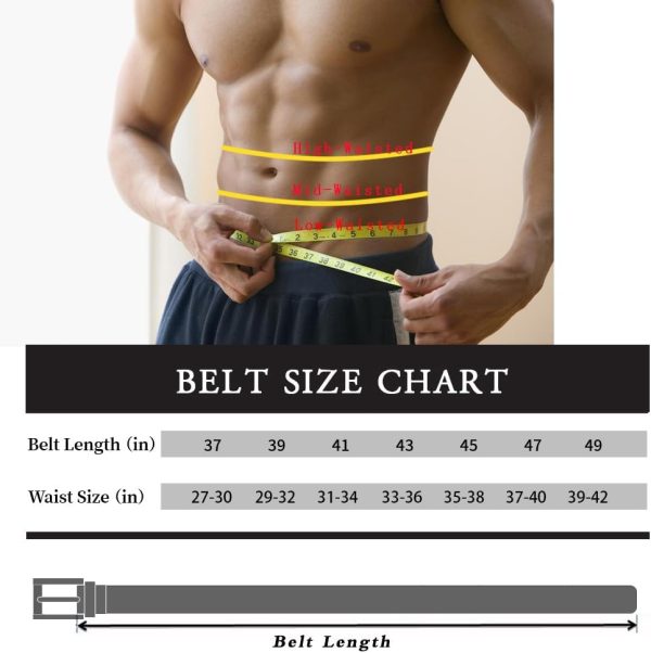 maikun Mens Reversible Leather Belt, Black Casual Belts for Men, One Reverse for 2 Sides - Image 5
