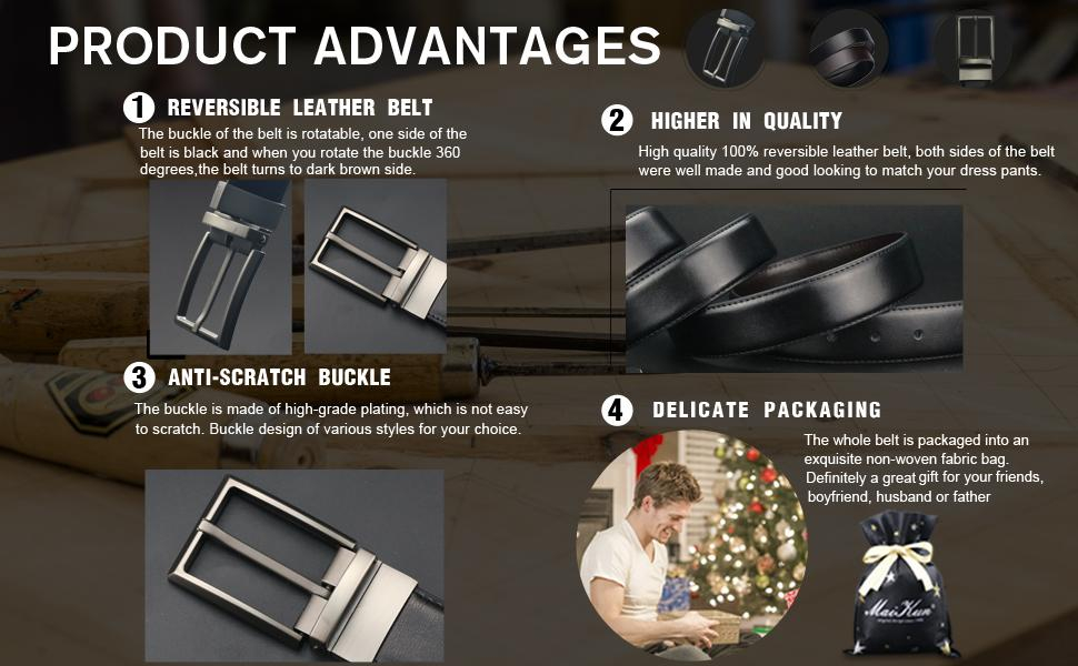 advantages of reversible leather belt