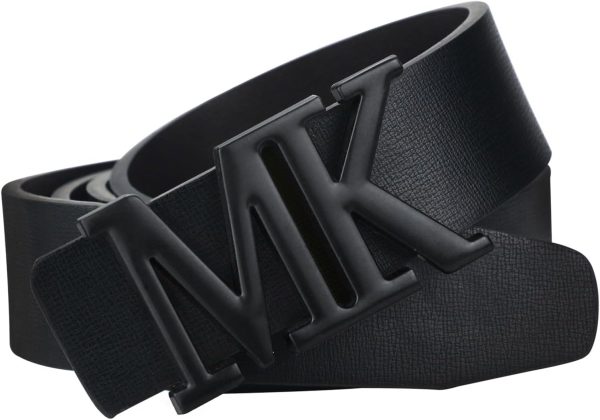 maikun Mens Dress Leather Belt, 1.3'' Width Casual Black Belt for Men - Image 3