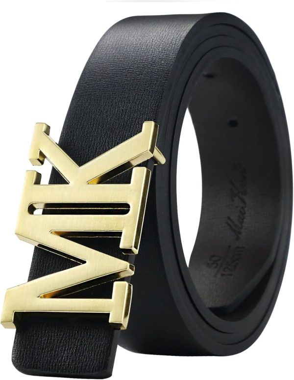 maikun Mens Dress Leather Belt, 1.3'' Width Casual Black Belt for Men - Image 12