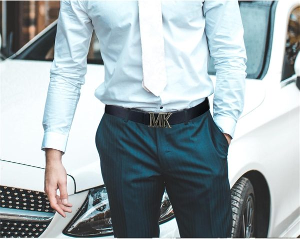 maikun Mens Dress Leather Belt, 1.3'' Width Casual Black Belt for Men - Image 13
