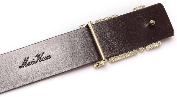 maikun Mens Dress Leather Belt, 1.3'' Width Casual Black Belt for Men - Image 16