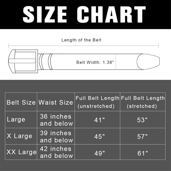 maikun Belts For Men, Canvas Elastic Belt, Mens Belts Leather Tip, Khaki, for 42''and below - Image 5